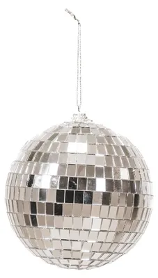 Produktbild von Weihnachtsdeko – Weihnachtsanhänger – Discokugel – Schaumstoff – Silber – 8x8x8 cm