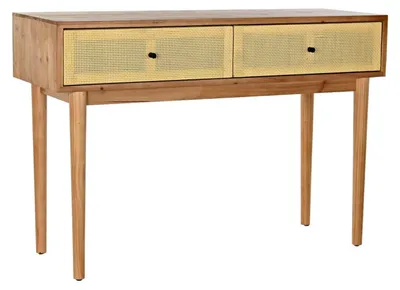 Beistelltisch, Fichtenholz, rechteckig, braun, 38x112x75 cm