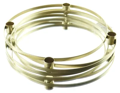 Produktbild von Adventskranz Metallringe Goldfarben Ø 31 cm