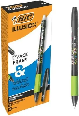 Immagine prodotto di BIC Illusion Nero Penna a sfera Medio 12 pz