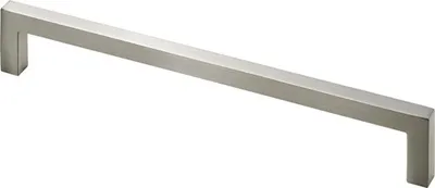 Produktbild von Möbelgriff Zinkdruckguss edelstahlfinish Lochabstand 160 BxH 166/7,5 mm
