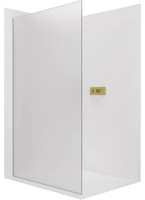Obrázek produktu pro CERANO - Sprchová zástěna Walk-in Crystal L/P - 8 mm - bezvzpěrový systém - zlatá, mléčné sklo - 100x200 cm