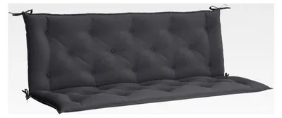 Produktbild von Gartenbankauflage 2 Stück, Bankauflage für Outdoor, Polsterauflage für Gartenbank, Sitzkissen und Rückenkissen, Anthrazit 150 cm Oxford-Gewebe