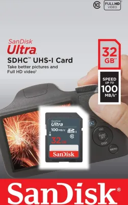 Image de SanDisk Ultra - Carte mémoire flash - 32 Go - UHS Classe 1 / Classe 10 - SDHC UHS-I