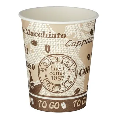 Produktbild von 75x Automatenbecher Kaffeebecher 80mm Ø  'Coffee Mountain' 200 ml