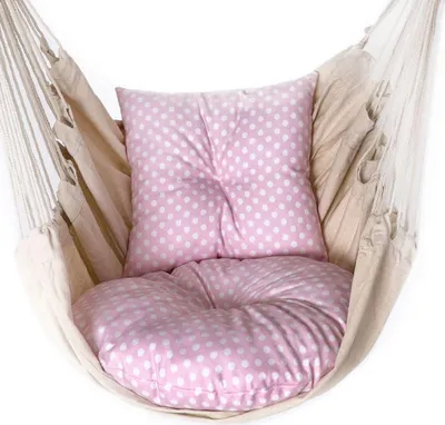 Produktbild von Love Gifts® Hängesessel Kissen 2 Stück sehr weich und bequem, passend auch für einen Hängekorb & Hängesessel, Farbe Punkte