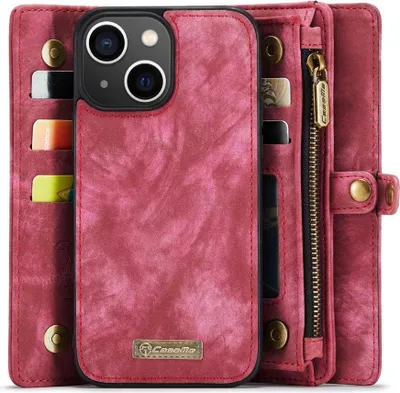 Produktbild von iPhone 13 Hülle - CaseMe 008 2-in-1 Klapphülle & Back Cover mit Brieftasche - Rosa