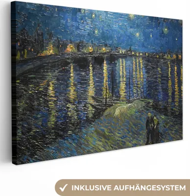 Zdjęcie produktu dla MuchoWow® - Obraz na płótnie - Van Gogh - Most - Starzy Mistrzowie, obraz na ścianę, dekoracja ścienna do salonu, 30x20cm