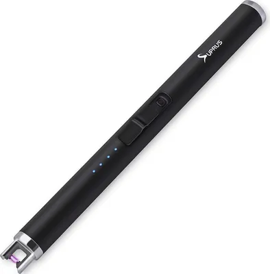 Produktbild von SUPRUS USB Wiederaufladbares Plasma Lichtbogen Feuerzeug, Winddicht, Triple-Sicherheitsdesign, Schwarz