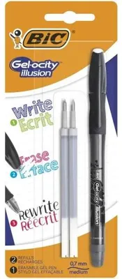 Immagine prodotto di Penna cancellabile illusione Gel-ocity BIC nero blister 1+2pzZT