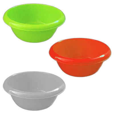Produktbild von 3er Set Plastikschüssel 1,1 Liter Schüssel Kunststoffschüssel Rührschüssel Küchenschüssel Servierschüssel