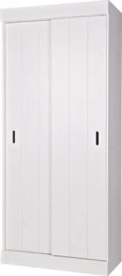 Produktbild von Woood Row Mehrzweckschrank Aus Kiefer, Mit Schiebetüren, Weiß
