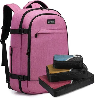Produktbild von Famanu Reisrucksack 40L mit 17-Zoll Laptopfach - Rosa