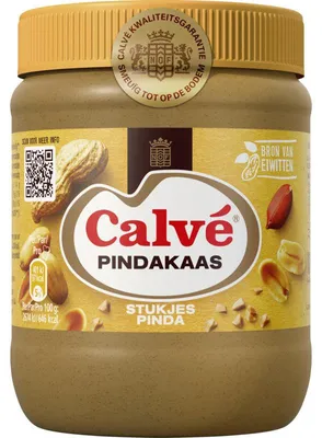 Obrázok produktu pre Calvé Pindakaas 350g – krémová arašidová nátierka s chrumkavými kúskami