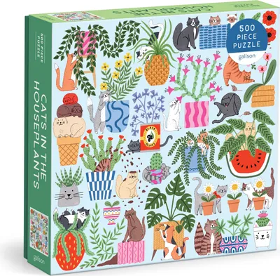 Produktbild von Cats in the Houseplants 500 Piece Puzzle