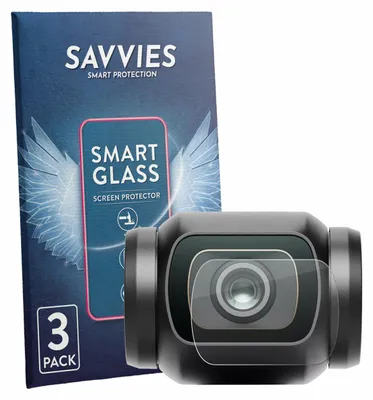 Produktbild von 3x Savvies Schutzglas Folie für DJI Osmo Pocket 4 (Linse) 9H Panzer Schutzfolie Glas Displayschutz klar transparent