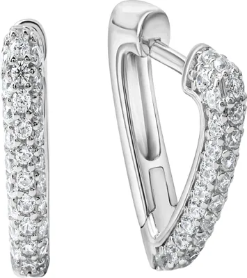 Produktbild von Celesta Silber Ohrschmuck 925 Silber weiße Zirkonia 925/- Sterling Silber 1,6cm Silbergrau Zirkonia schwarz 471210964R