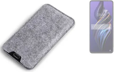 Produktbild von K-S-Trade Filz Handyhülle kompatibel mit Tecno Pova 3 Schutzhülle Filztasche Filz Tasche Case Sleeve Handy Hülle Filzhülle grau