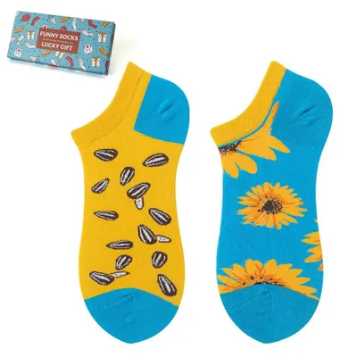 Produktbild von Lustige, kurze Socken mit Tier- und Lebensmittelmotiven