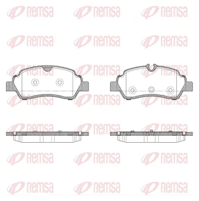 Produktbild von REMSA Bremsbeläge Satz Hinten Bremsklötze für FORD Transit Mk7 Bus (V363, FAD, FBD) 1605.10