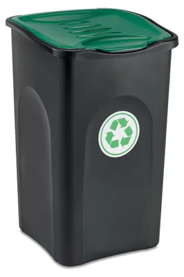 Produktbild von Stefanplast 70651, 50 l, Quadratisch, Schwarz, Grün, Manuell, 370 mm, 370 mm