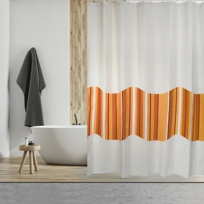 Produktbild von MSV Anti-Schimmel Duschvorhang "Tiera" Anti-Bakteriell, waschbar, wasserdicht Polyester/Baumwolle 180x200cm