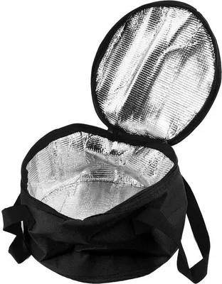 Obrázek produktu pro Izolační taška na piknik, 27,9 x 17,8 cm, tepelně izolační box na jídlo, flexibilně skládací chladicí taška na teplá i studená jídla pro stravování venku (černá)