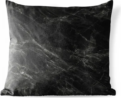 Produktbild von MuchoWow® Outdoor Kissen - Marmor - Chic - Schwarz - Grau - 40x40 cm - Wetterfest - Lounge Kissen - Kopfkissen - Interieur - Polster mit Bild