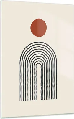Produktbild von Bilder auf glas - Einteilig - Abstraktion Grafik Linien - 50x70cm - Glasbilder - Wandbilder - Bilder - zum Aufhängen bereit - Wanddekoration aus Glas - Glas Bilder - Wandbild auf Glas - GPA50x70-5035