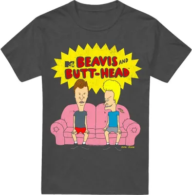 Obrázek produktu pro Beavis & Butthead - Tričko "Couch OG" pro muže/dámy Uni TV18311 (M) (Charcoal)