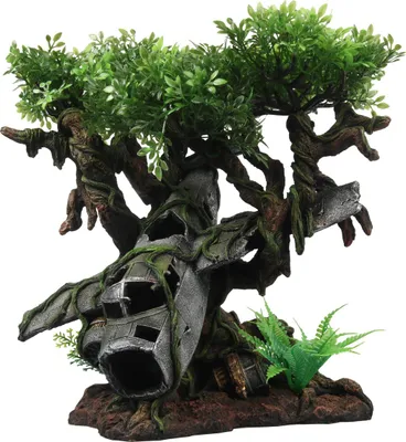Produktbild von Terra Della Terrarium Dekoration Flugzeugwrack Baum