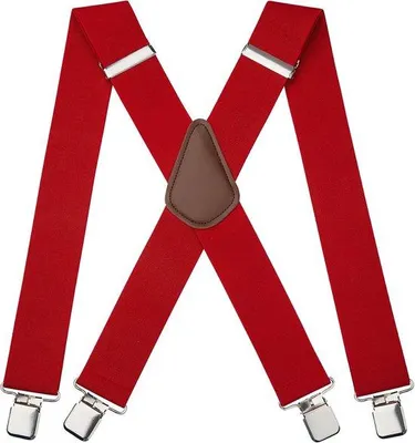 Produktbild von Hosenbügel, 50 mm breit - Robuste X-Form - Verstellbare, elastische Träger - Perfekt für elegante Outfits