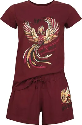 Produktbild von Harry Potter Schlafanzug Damen Order Of The Phoenix weinrot L