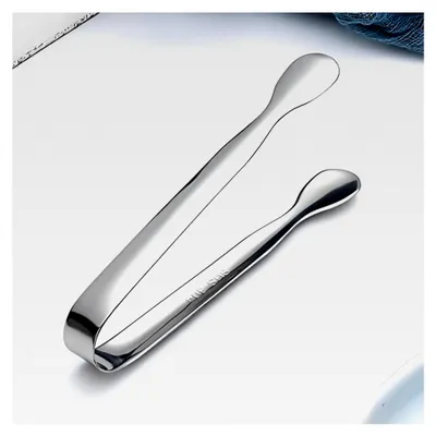 Produktbild von Edelstahl Zuckerzange 2er Set – Silber matt Servierzange für Süßigkeitenbuffet und Grillpartys