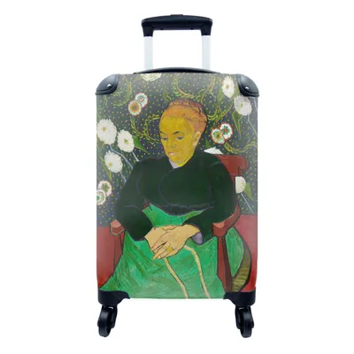 Produktbild von MuchoWow® Koffer Handgepäck Trolley Rollkoffer Kleine Reisekoffer mit 4 Rollen - Porträt von Madame Roulin - Vincent van Gogh - Cabin Size < 55x40x23 cm & 55x40x20 cm - Fotokoffer - Kabinenkoffer - Boardgepäck - Reise-Box - Reisekoffer - Reisegepäck - Koffer mit Bild - Trolley für Kinder
