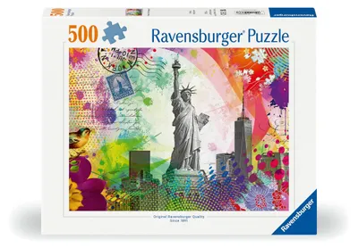 Zdjęcie produktu dla Ravensburger New York Postcard, 500 szt., Miast, 12 lat(a)