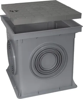 Produktbild von Marley Einlaufschacht 300x300mm mit Schachtdeckel Hofablauf Bodenablauf Revisionsschacht