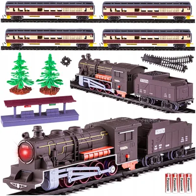 Produktbild von Fenfa Elektrische Eisenbahn Spielzeugzug mit LED und 5 Wagen