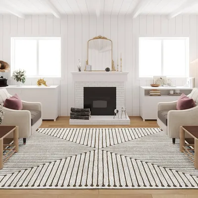Image de Conceptum Hypnose, Kece-Fr55, tapis, blanc, 100 % POLYESTER, 80 x 150 cm