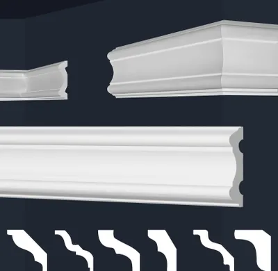 Produktbild von MARBET DESIGN Stuckleisten XPS Styropor weiß - Wandleisten Wandvertäfelung Flachleisten E-Leisten - (Musterstück E-30)