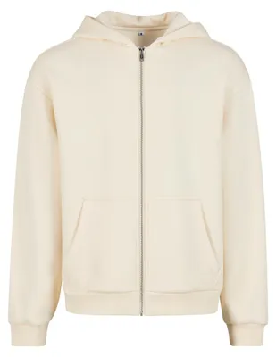 Imagen del producto de Crea tu marca: Sudadera con capucha para hombre, cremallera frontal, suave, modelo TN2636 (Talla S) (Color arena claro)