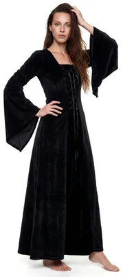 Produktbild von Burgherrin Samtkleid schwarz Größe: XXL