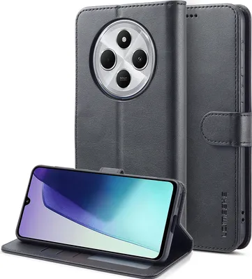 Produktbild von Redmi 14C Hülle, Klapphüllen Brieftasche Leder Magnetverschluss Ständer Schutzhülle für Xiaomi Redmi 14C Schwarz