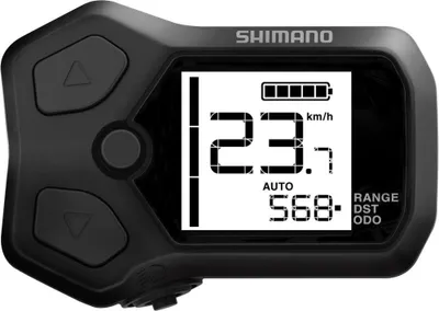 Produktbild von Shimano Steps SC-E5000 -näyttö ja käyttökytkimet