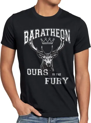 Produktbild von style3 Baratheon - Ours is the Fury College Herren T-Shirt, Größe:4XL, Farbe:Schwarz