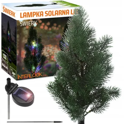 Produktbild von Interlook Solar-Gartenleuchte Tanne Bunt LED Spieß