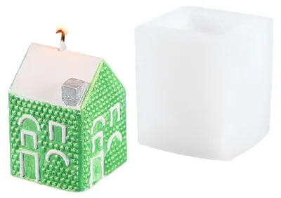 Obrázek produktu pro Solidchoice - 3D vánoční stromek, svíčka ve tvaru stromku, vyrobená ze silikonu