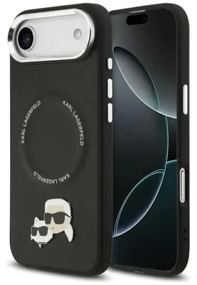 Produktbild von KARL LAGERFELD case passend für IPHONE 17 Air kompatibel mit MagSafe KLHMP17MPSMLRKCK (PU K&C PINS) black