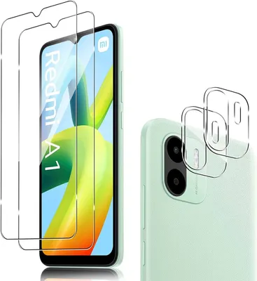 Image de 2 protections en verre (écran + caméra) pour Xiaomi Redmi A1 / A2 - Film de protection pour écran