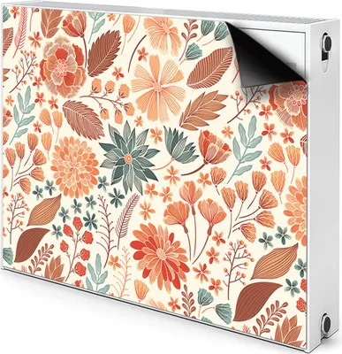 Produktbild von Magnet Heizkörper-Abdeckung Verkleidung Abdeckung Heizkörperabdeckung 80x60 cm  - Künstlerische, blumen